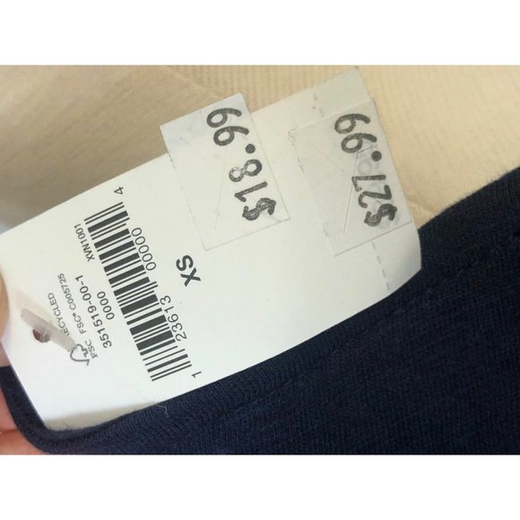 Gap Tunic Top shirt size XS Extra Small Navy blue Y2K‎ Embellished 90s NWT - Picture 5 of 8